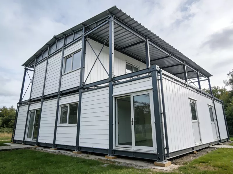 Хонаи Prefab Сохтори пӯлоди сабз